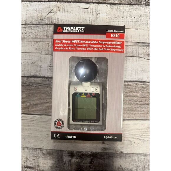 NEW IN BOX Triplett HS10 Heat Stress Wet Bulb Globe Temperature (WBGT) Meter - Picture 2 of 5